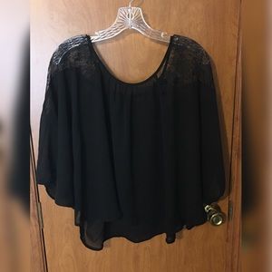 EUC ANA Dolman Sleeve Sheer Blouse